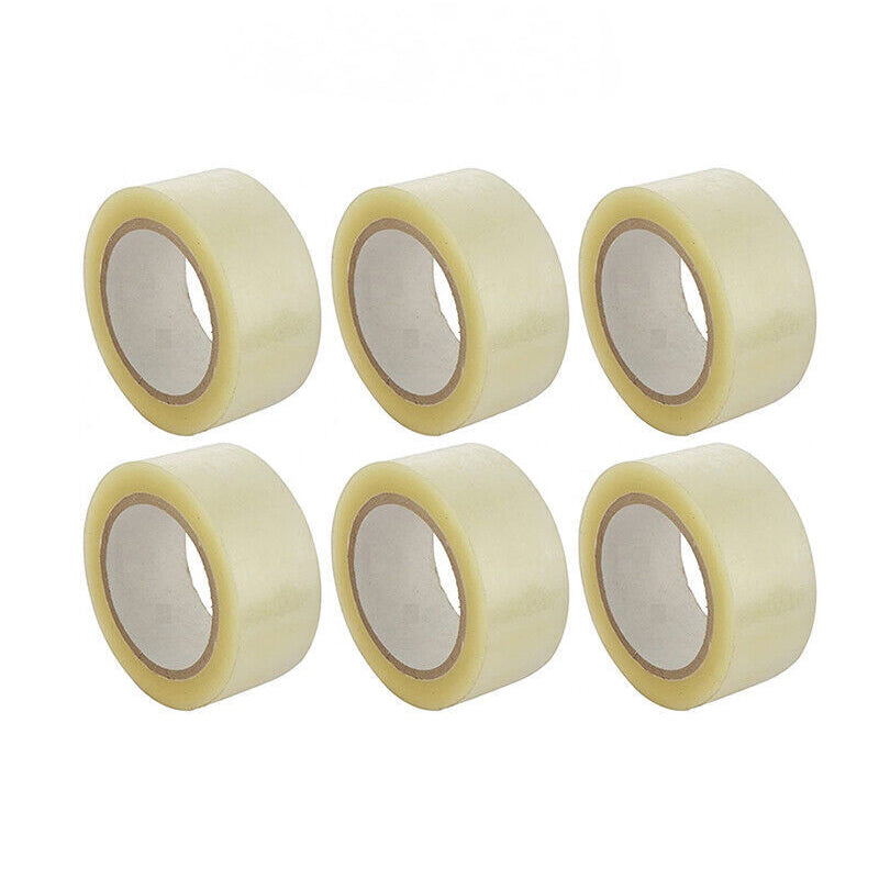 Packing Tape 48mm 100m Clear Sealing 6/48 Rolls Bulk