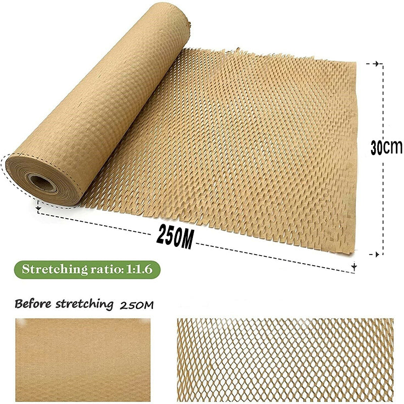 Eco Friendly Honeycomb Kraft Paper Cushioning Wrap Roll