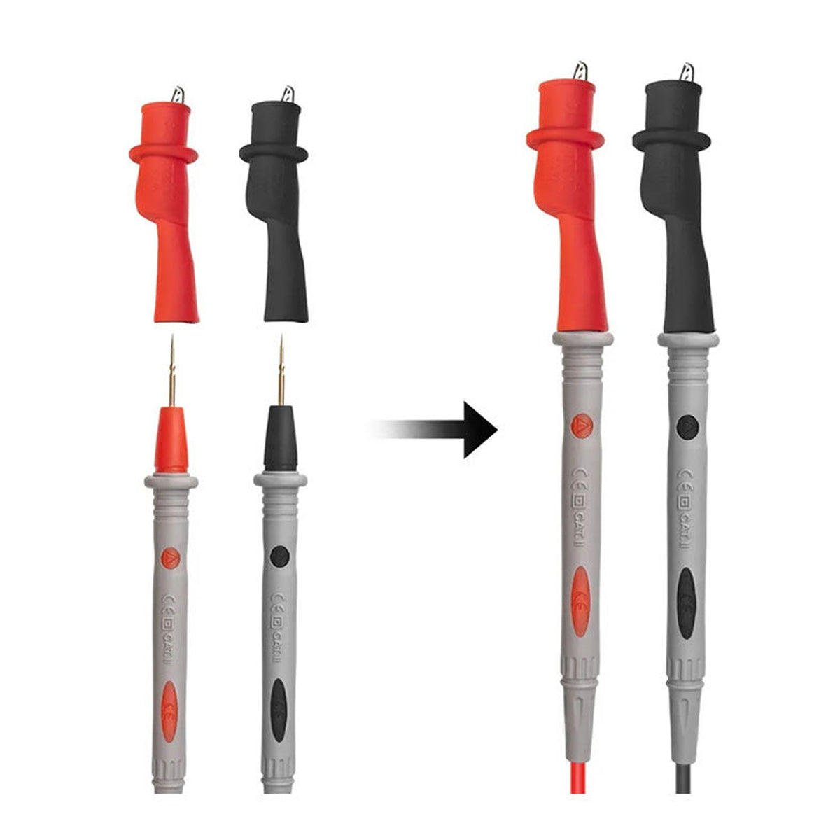 Universal Multimeter Test Pen Leads with Clip Accessories