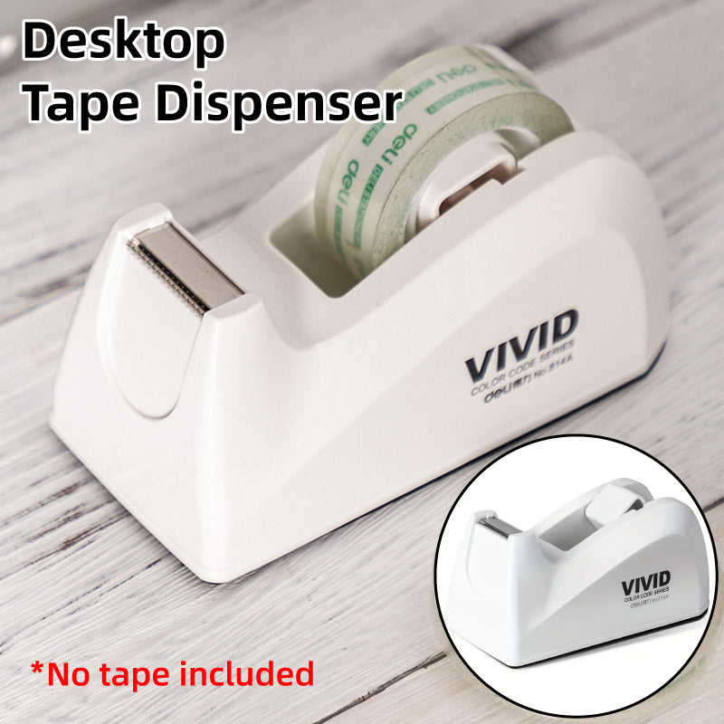 Transparent Desk Tape Dispenser Holder Refillable Tape Cutter