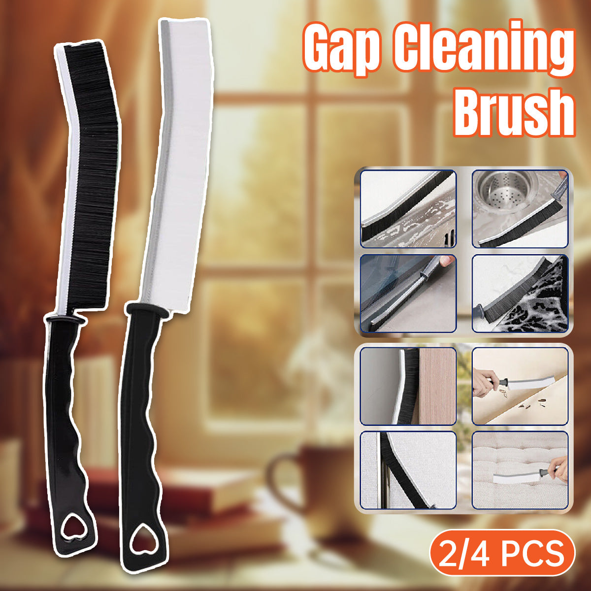 Hard Bristle Crevice Cleaning Brush for Household Gaps