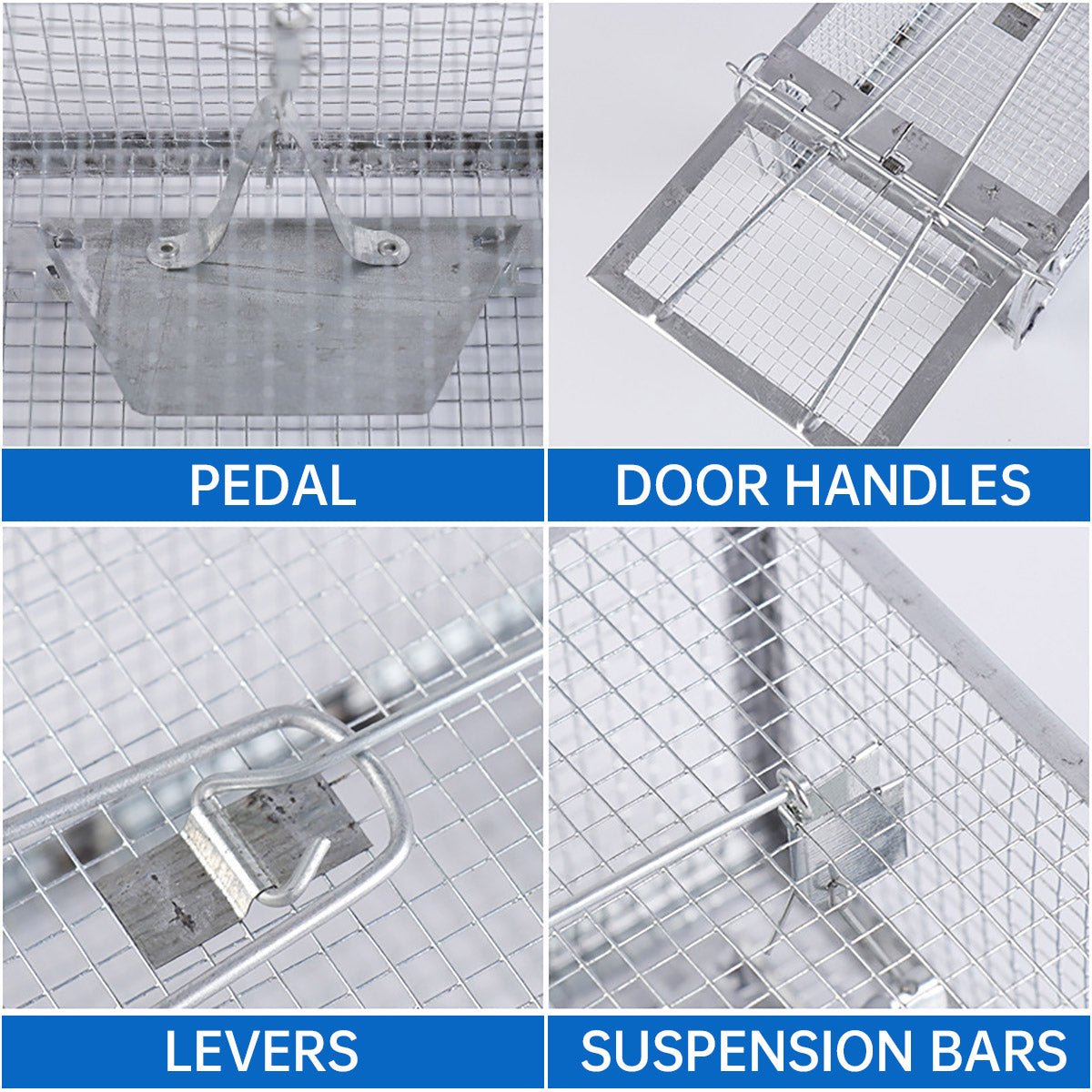 Humane Rat Trap Cage Live Animal Catch Box Stainless Steel