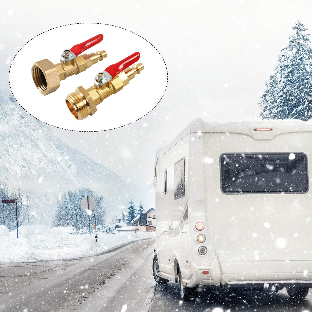 2PCS Antifreeze Winter Joint Tool Durable Brass Water Fittings