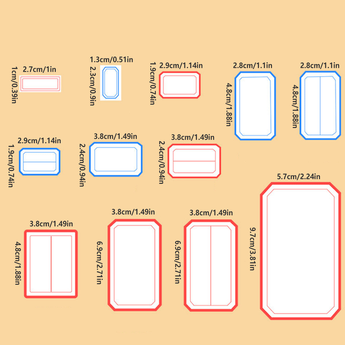 100pcs Self Adhesive Price Stickers Blank Name Number Labels for Inventory