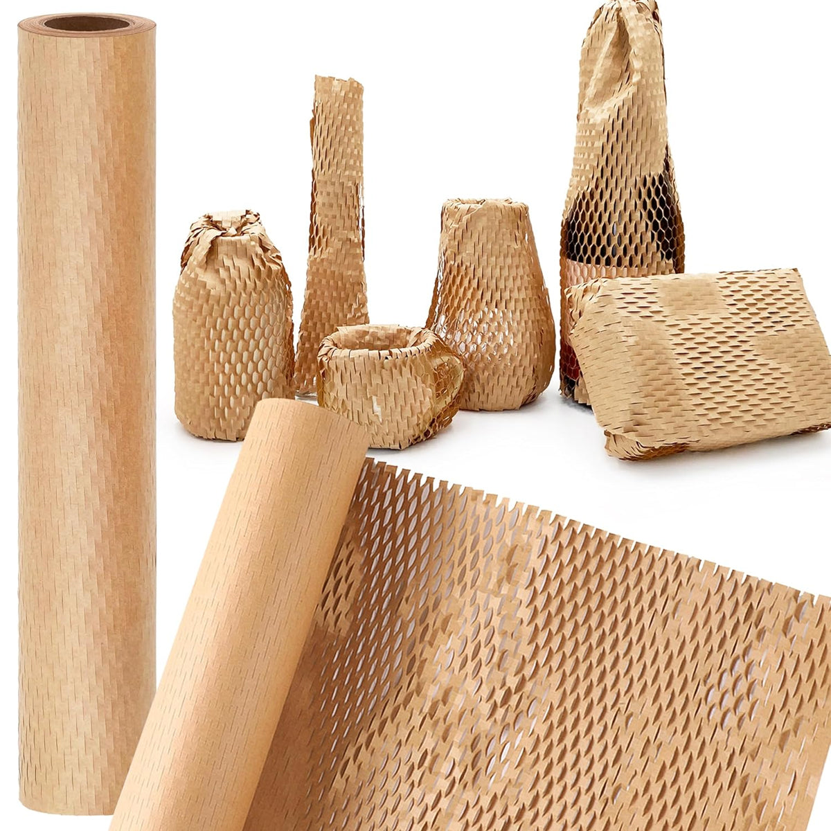 Honeycomb Kraft Paper Roll Cushioning Packaging Wrap