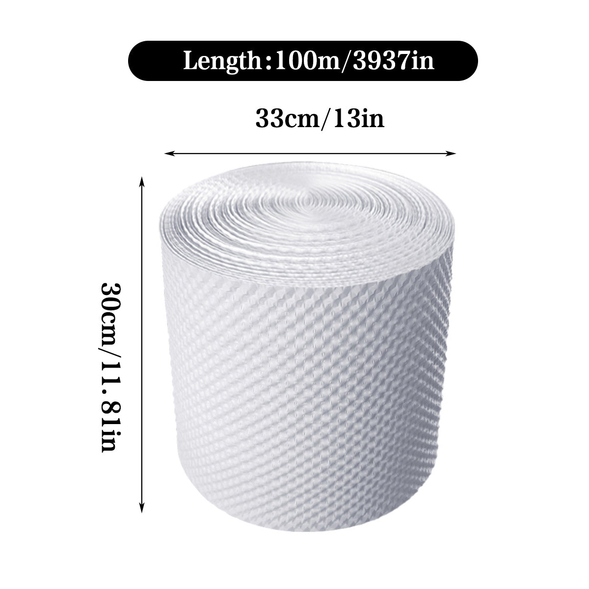White Kraft Bubble Paper Roll Degradable Cushion Packaging Wrap