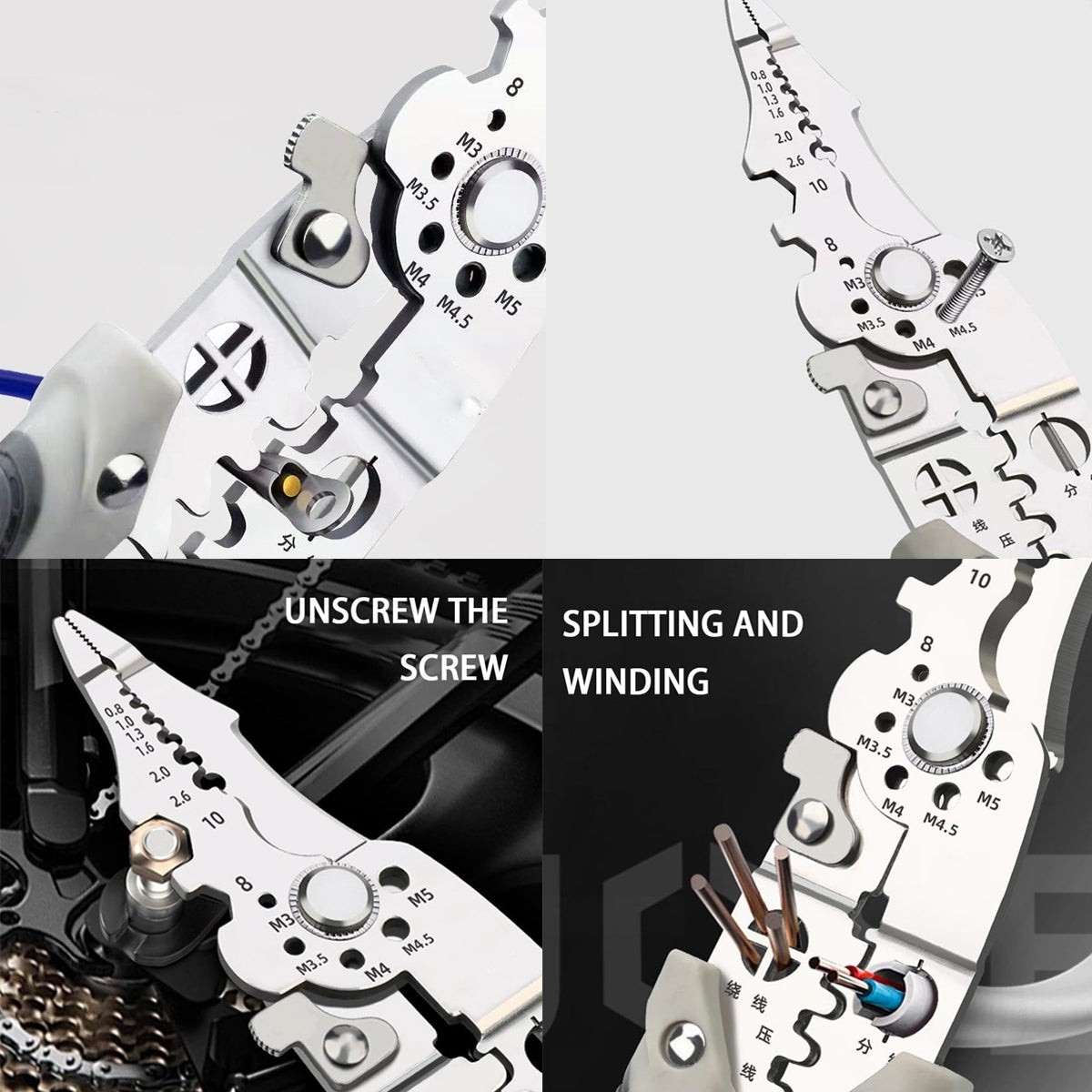 Multifunctional Wire Stripper Cutter Crimper Tool for Professionals