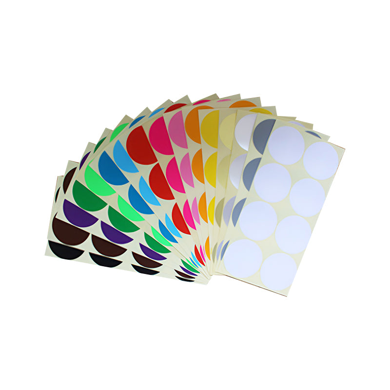 Round Coloured Dot Stickers 8mm–50mm Adhesive Label Set