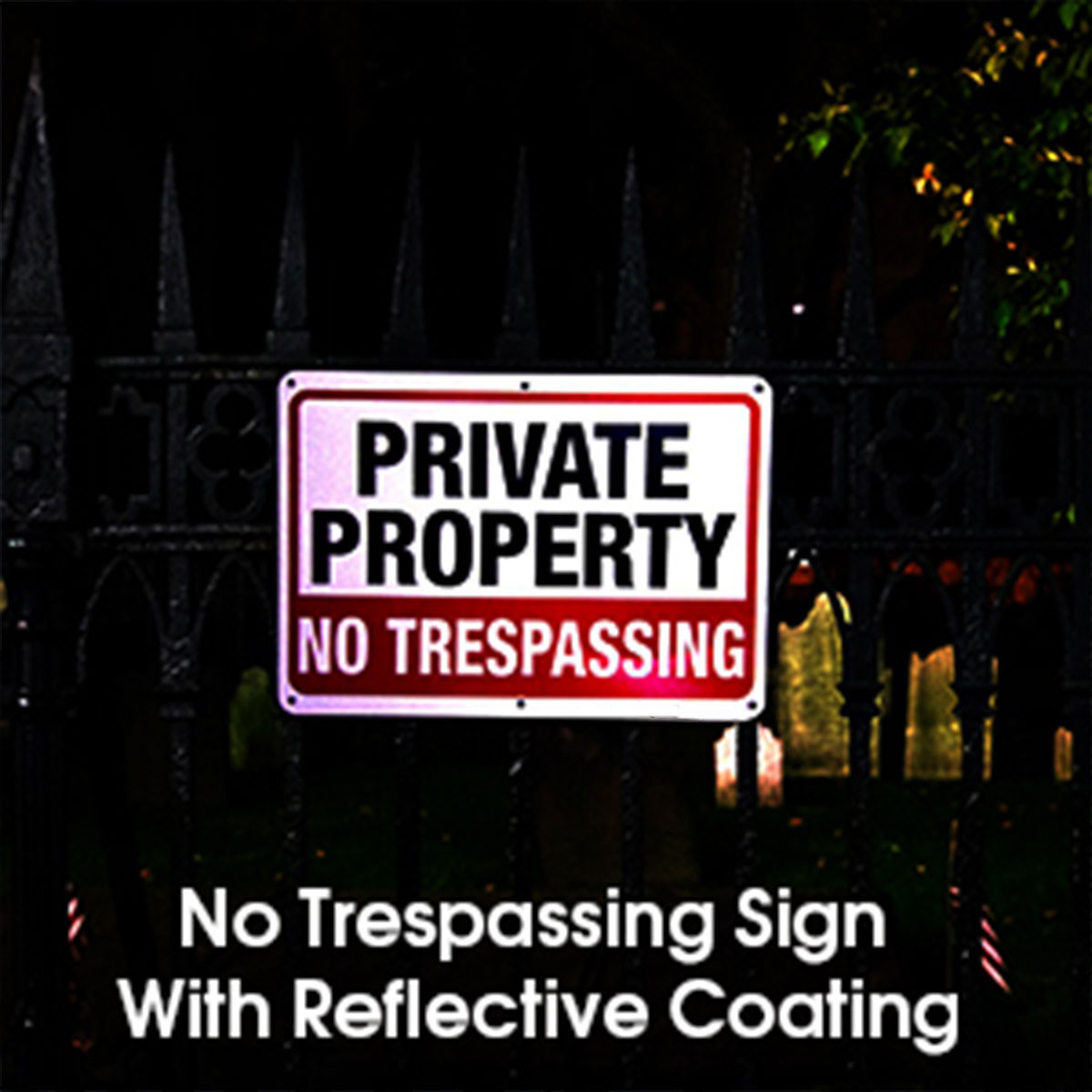 4PCS Reflective Surveillance Warning Signs Metal Security Camera Notice Durable