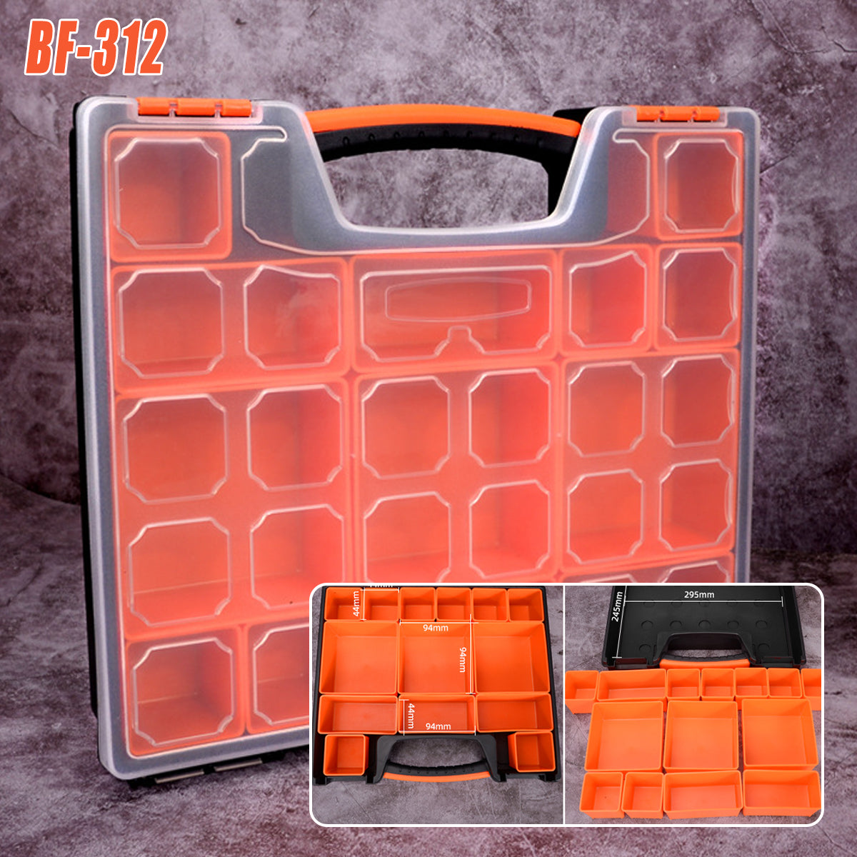 Clear Plastic Storage Box Multi Compartment Small Parts Organizer