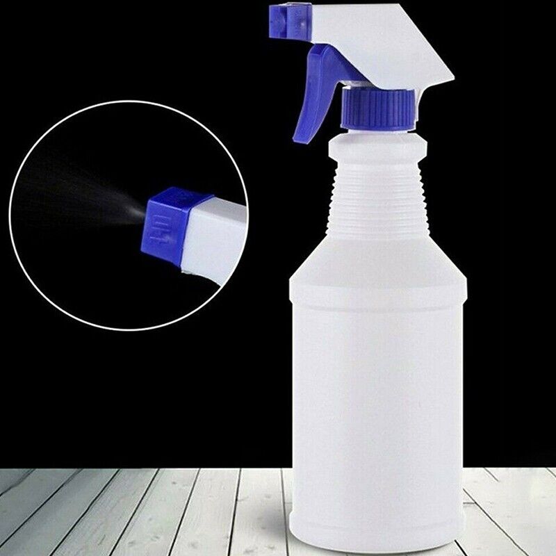 3PCS 500ml White Plastic Spray Bottle Trigger Dispenser Garden