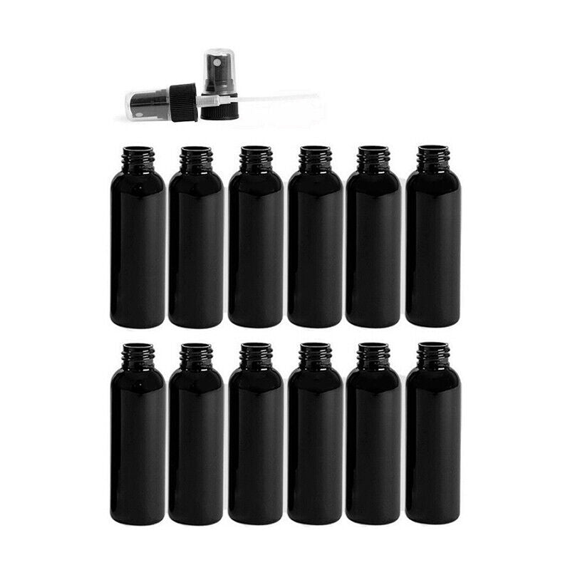 20pcs Plastic Spray Bottles 100ml Empty Fine Mist Atomizer Black