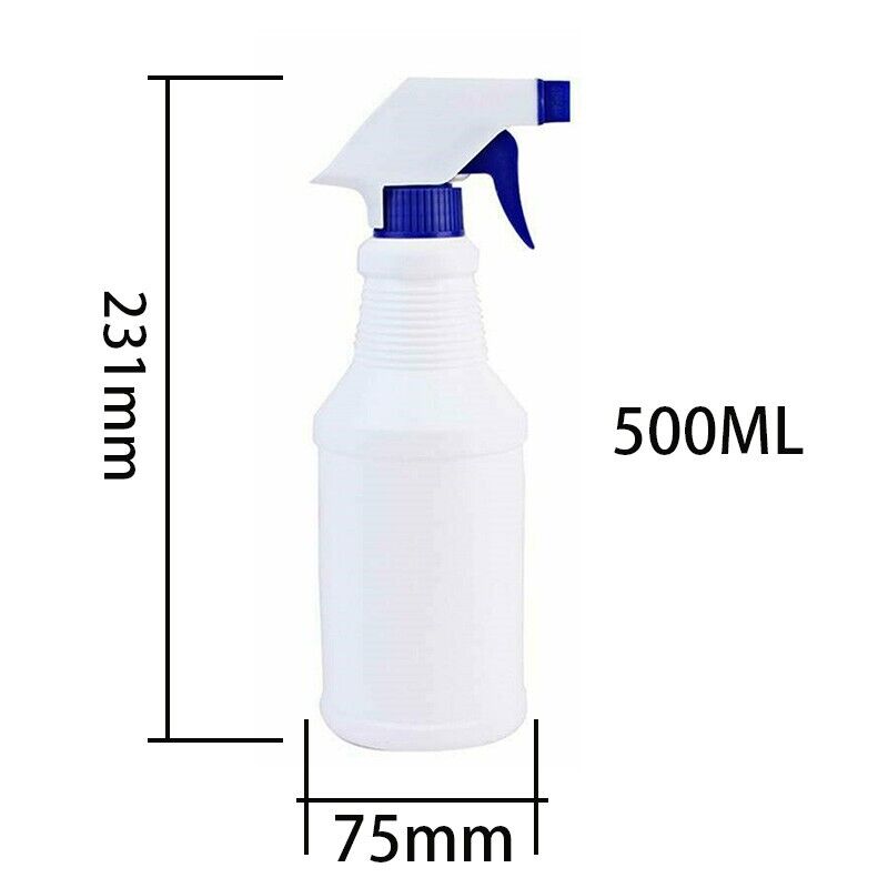 3PCS 500ml White Plastic Spray Bottle Trigger Dispenser Garden