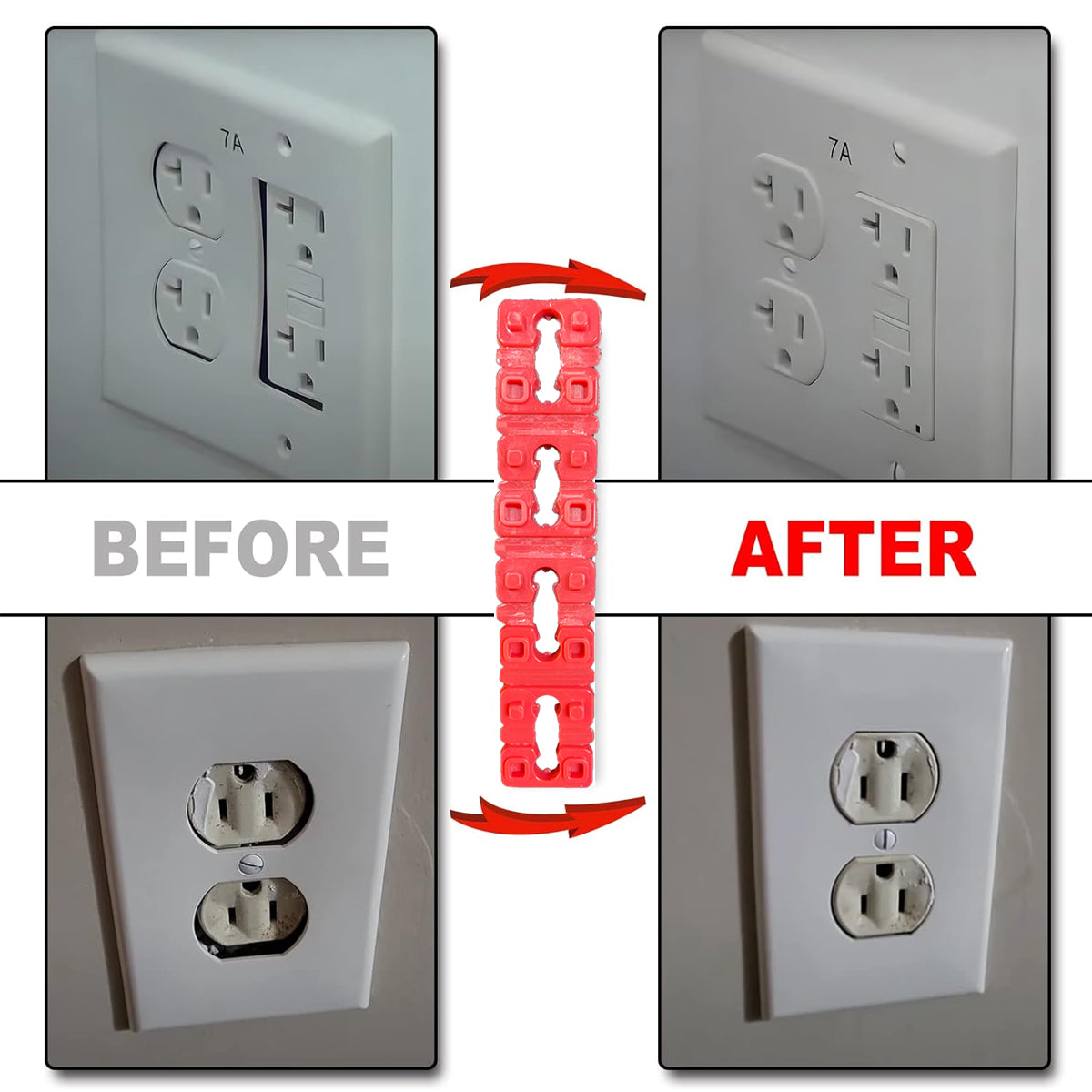 Red Switch & Receptacle Spacers Adjustable Electrical Tool