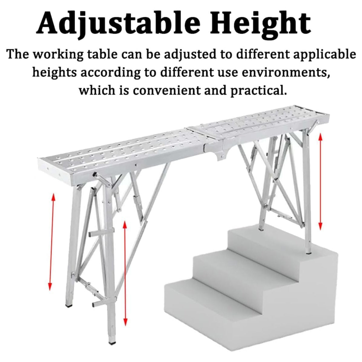 Folding Scaffolding Platform Galvanized Steel 150kg Load