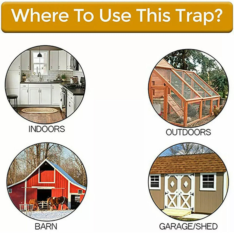 Flip N Slide Bucket Lid Mouse Rat Trap With Ladder Mousetrap Catcher