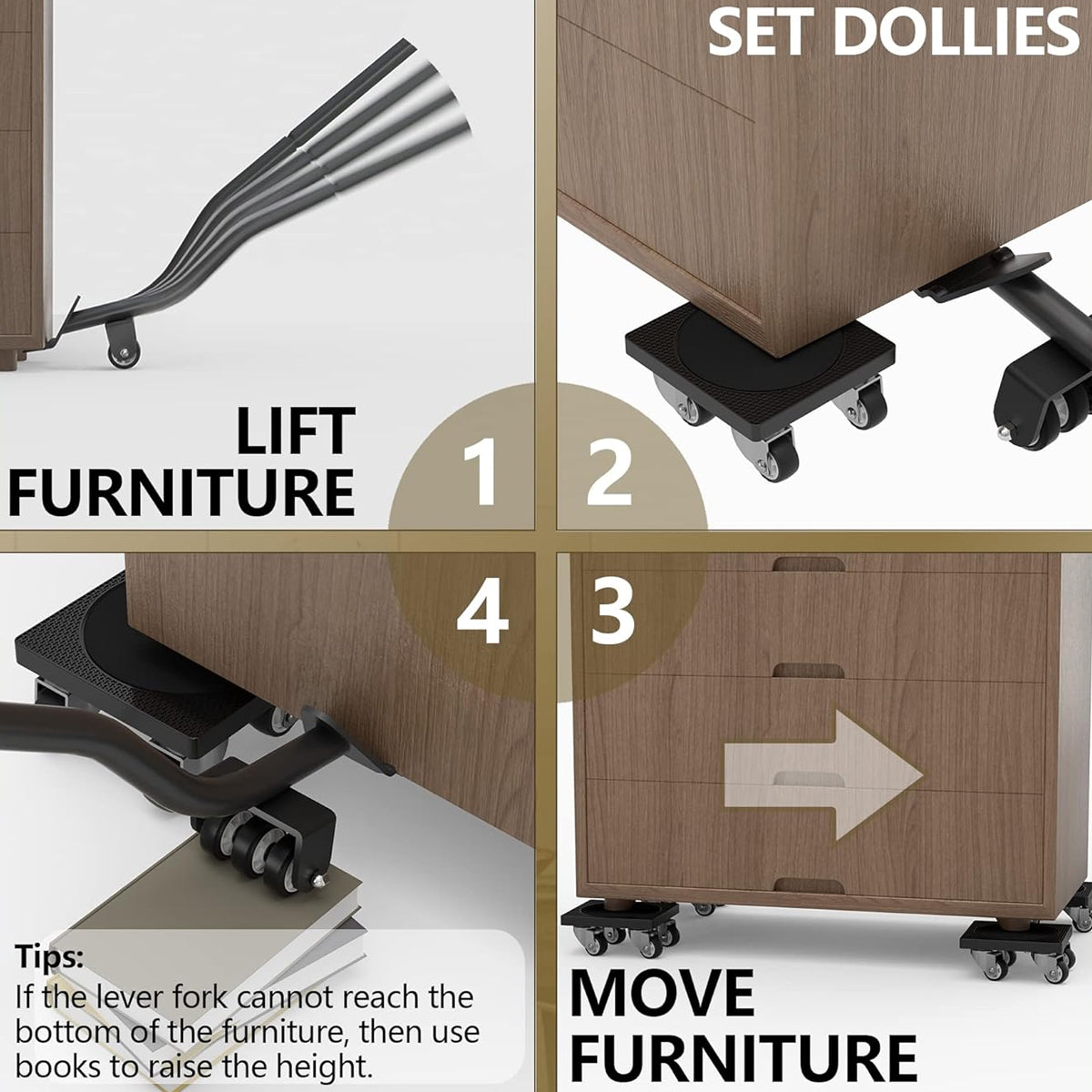 Heavy Duty Furniture Moving Tool Set 5PCS Easy Lift Kit