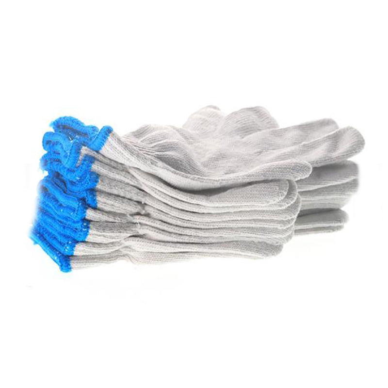 White Safety Work Glove Knitted Cotton Heavy Duty Factory Warehouse