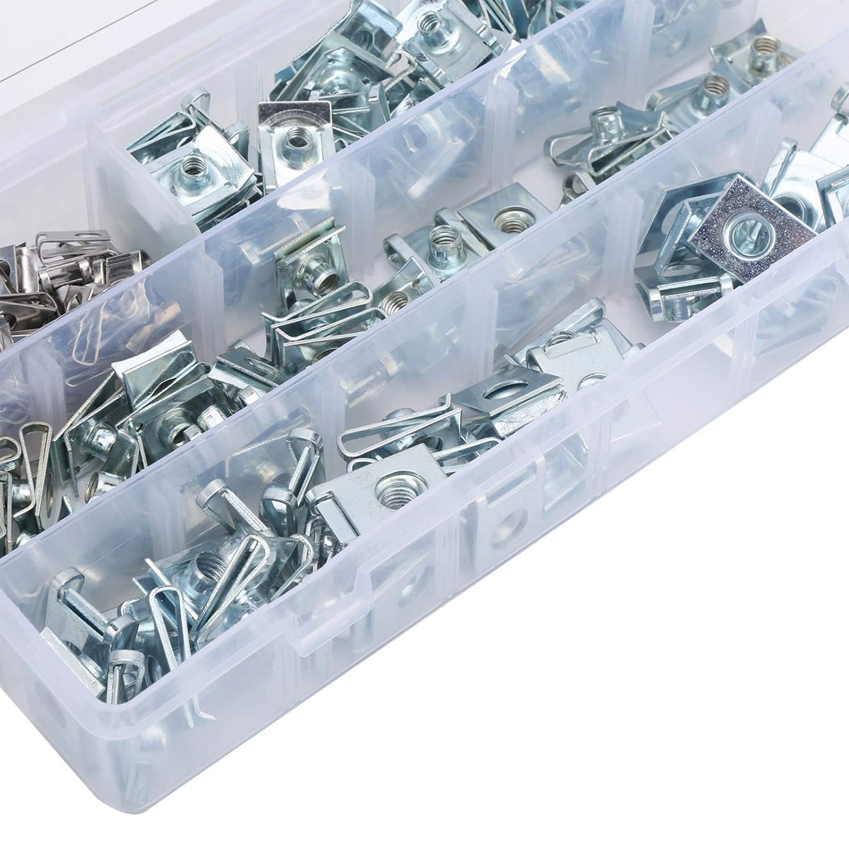 80PCS Stainless Steel M4-M8 Sheet Metal Nut Clips Assortment
