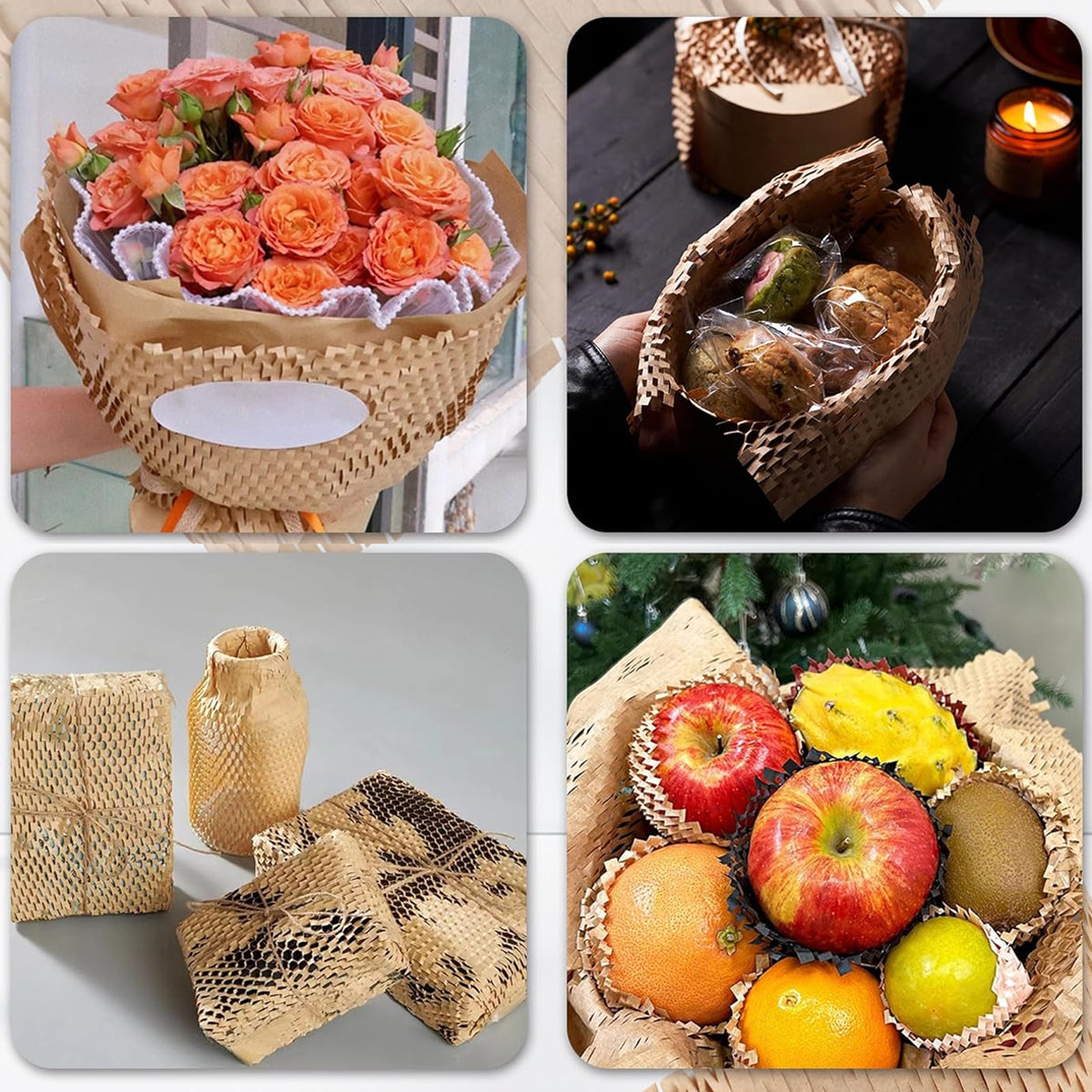 Honeycomb Kraft Paper Roll Cushioning Packaging Wrap