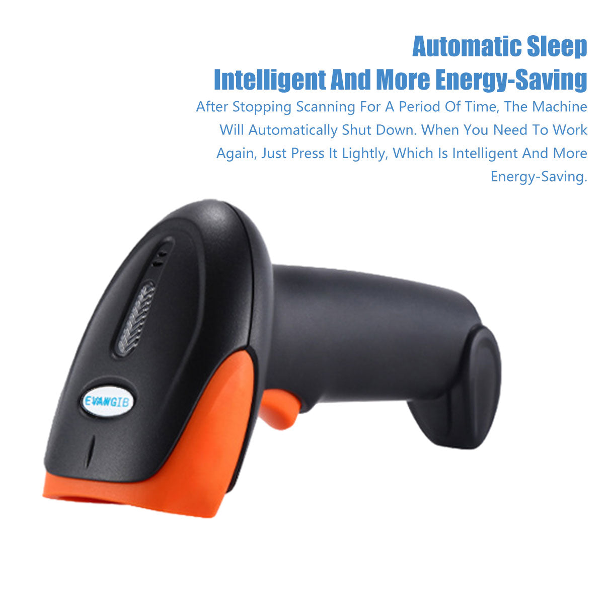 Wireless 2D QR Barcode Scanner Handheld USB Receiver