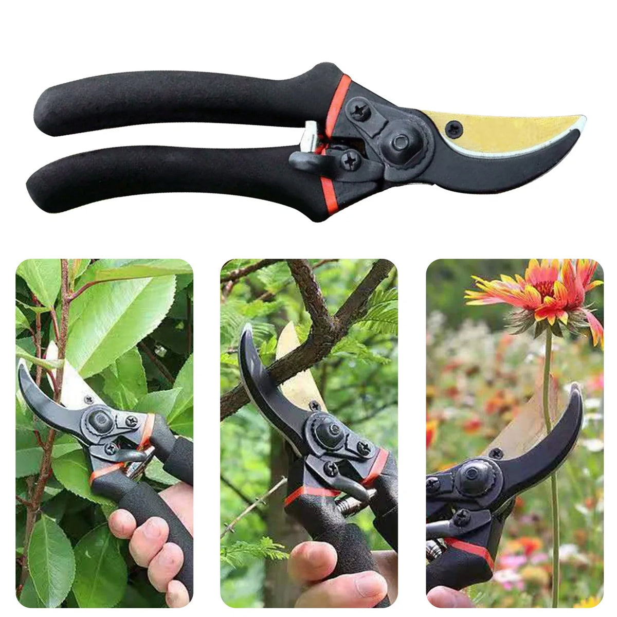 Heavy Duty Garden Pruning Shears for Thick Branch Cutting