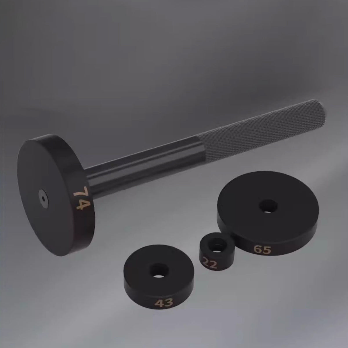 52-Piece Wheel Bearing Installation Tool Set for Automotive Hub Service