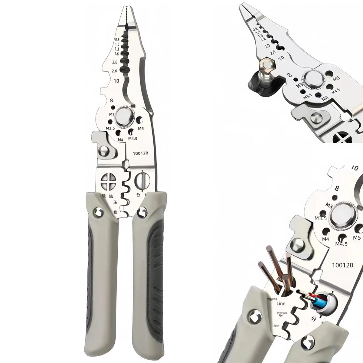 Multifunctional Wire Stripper Cutter Crimper Tool for Professionals