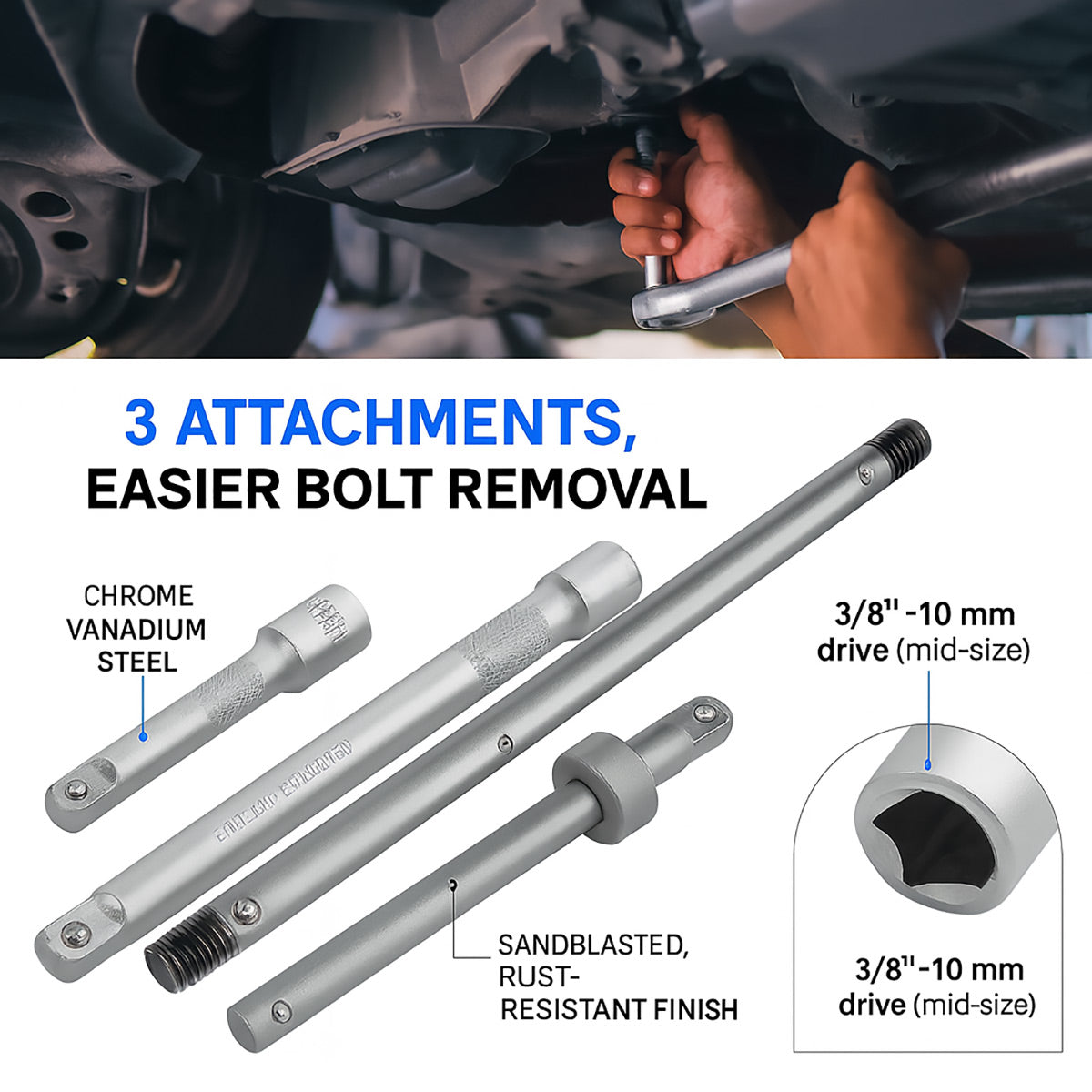 23PCS Oil Pan Wrench Socket T-Bar Set for Engine Repair