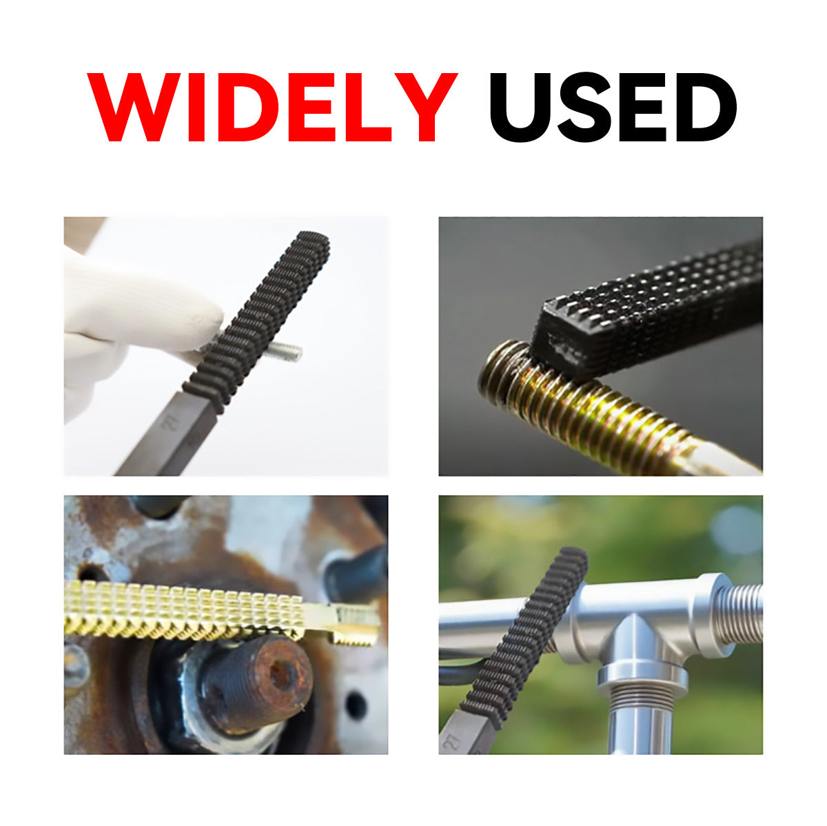 3PCS Thread Repair File Set SAE Metric Metal Hand Files