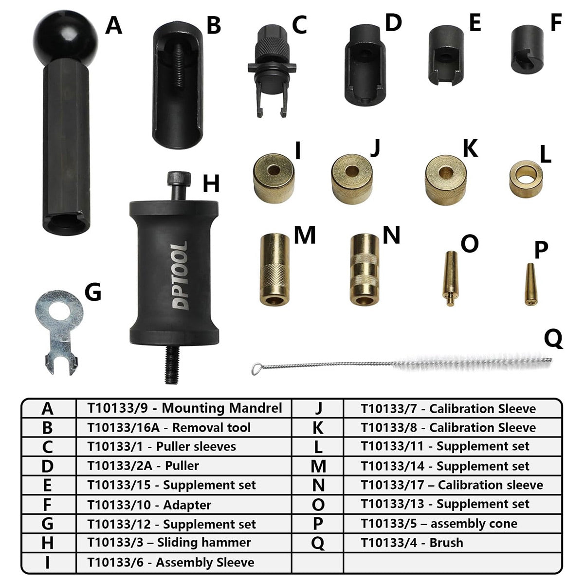 18PCS Fuel Injector Puller Tool Kit for Audi VW FSI TSI Engines