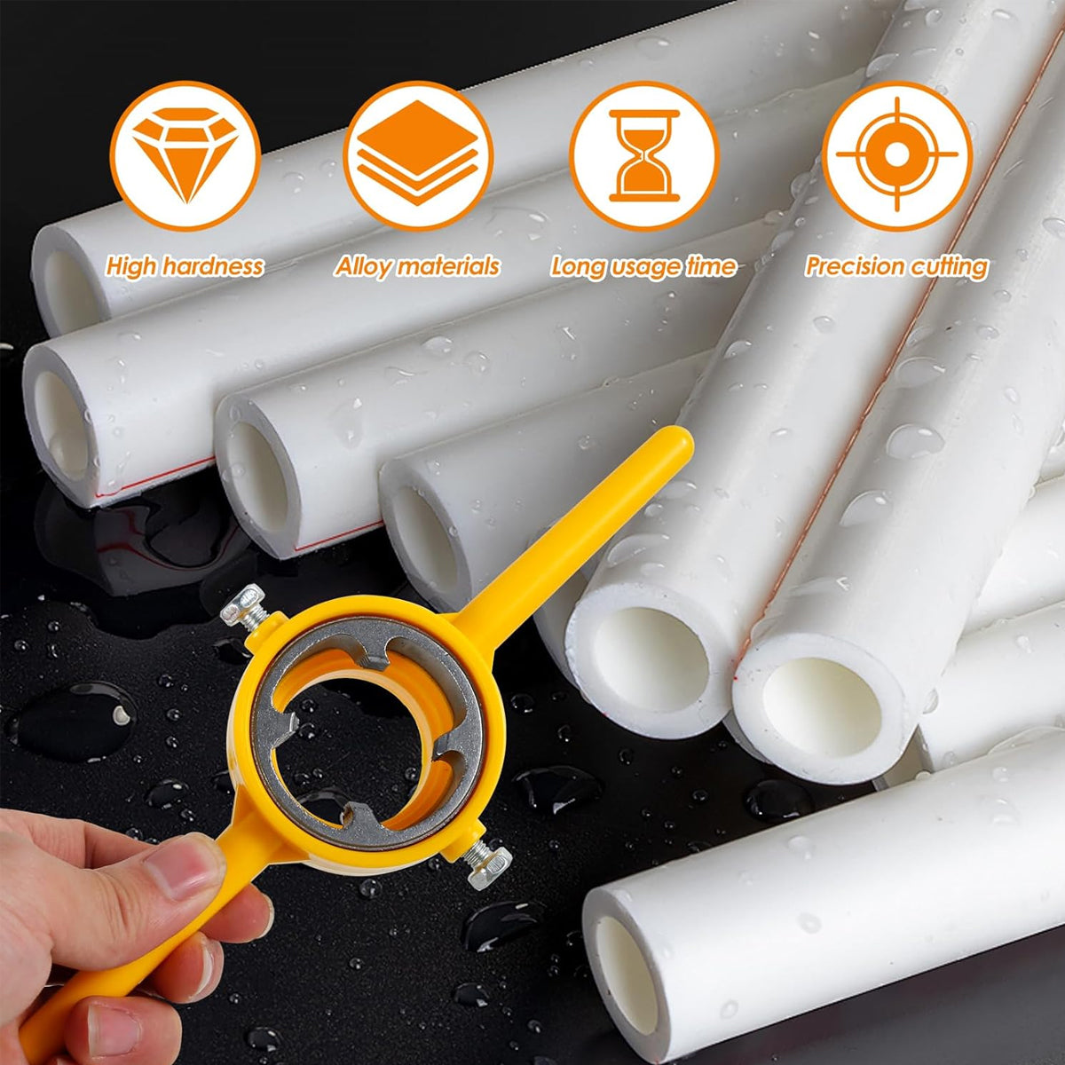 6PCS Plumbing Pipe Thread Die Set for Plastic Water Pipes