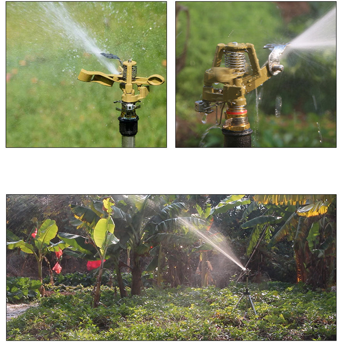 360 Degree Alloy Sprinkler Head Rotating Garden Lawn Nozzle Durable