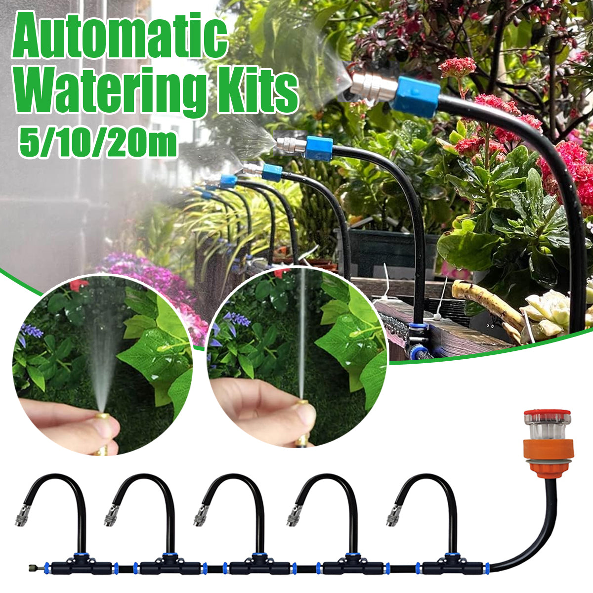 Garden Adjustable Spray Irrigation Hose 5M/10M/20M Watering System
