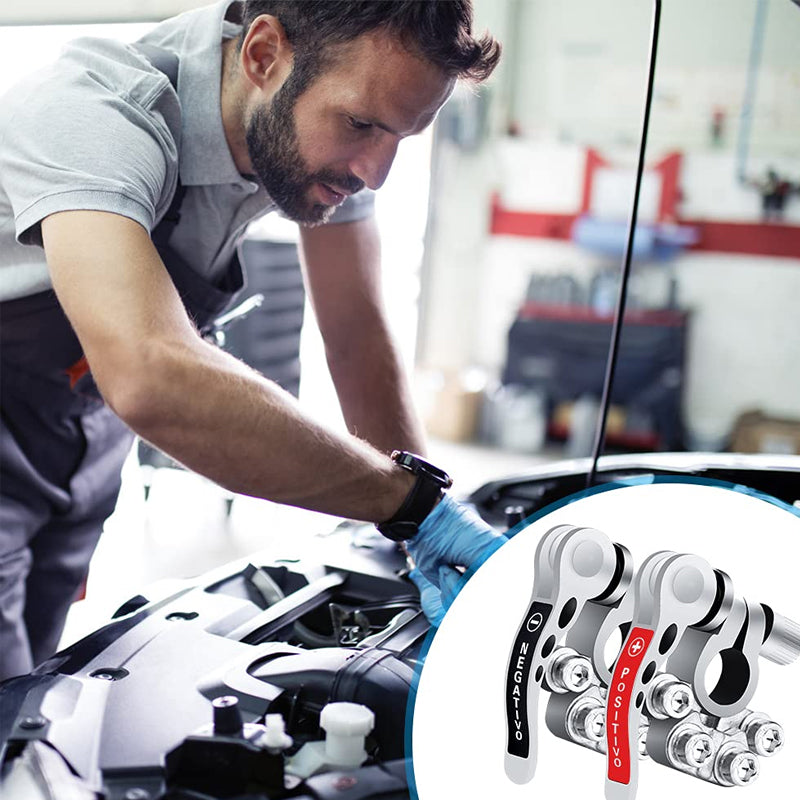 2x 12V 4Way Car Battery Terminal Connectors Clamp