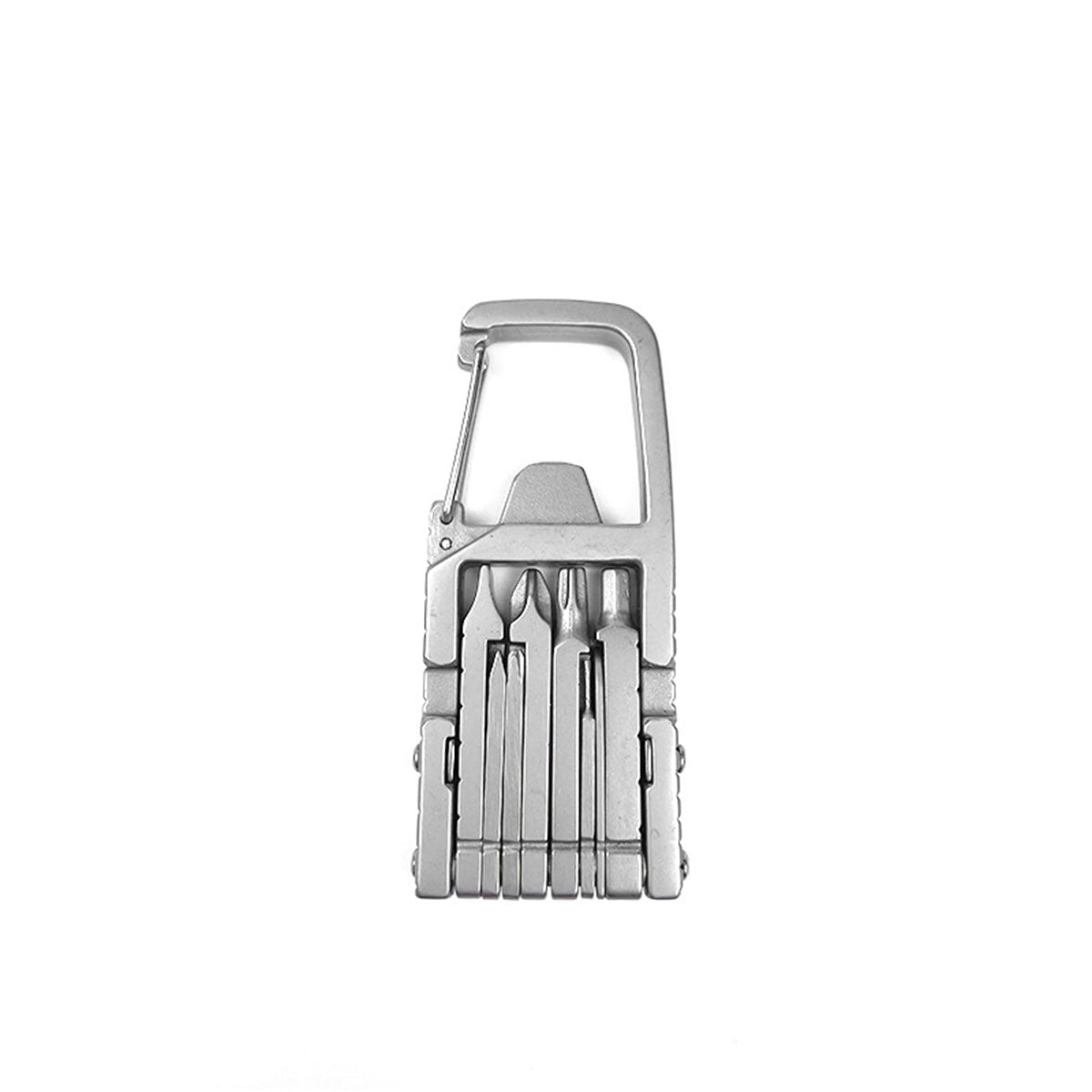 12-in-1 Stainless Steel Keychain Multitool Folding Camping Tool