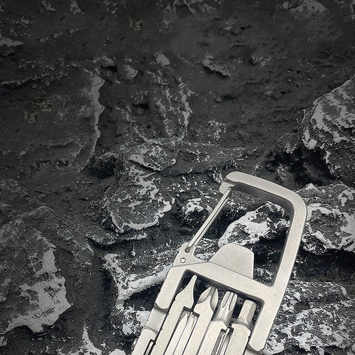 12-in-1 Stainless Steel Keychain Multitool Folding Camping Tool