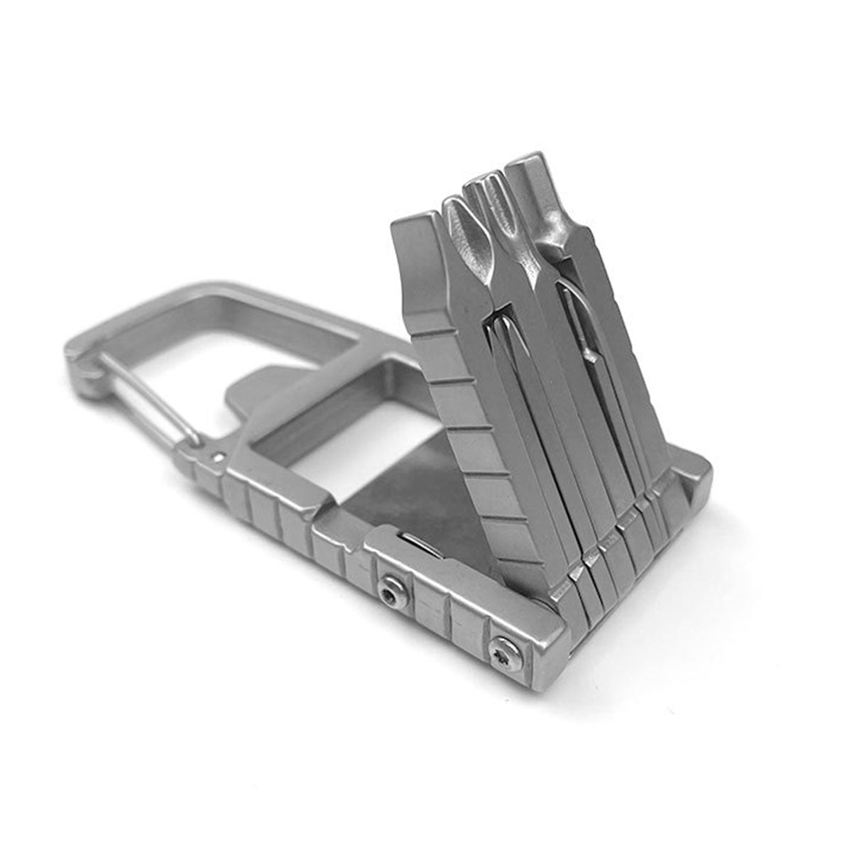 12-in-1 Stainless Steel Keychain Multitool Folding Camping Tool