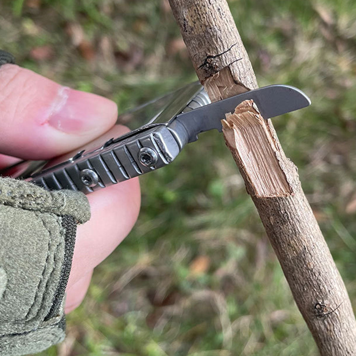 12-in-1 Stainless Steel Keychain Multitool Folding Camping Tool