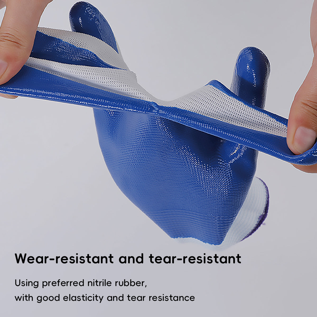 12 Pairs Anti Slip Nitrile Coated Work Gloves Wear Resistant Safety Gloves