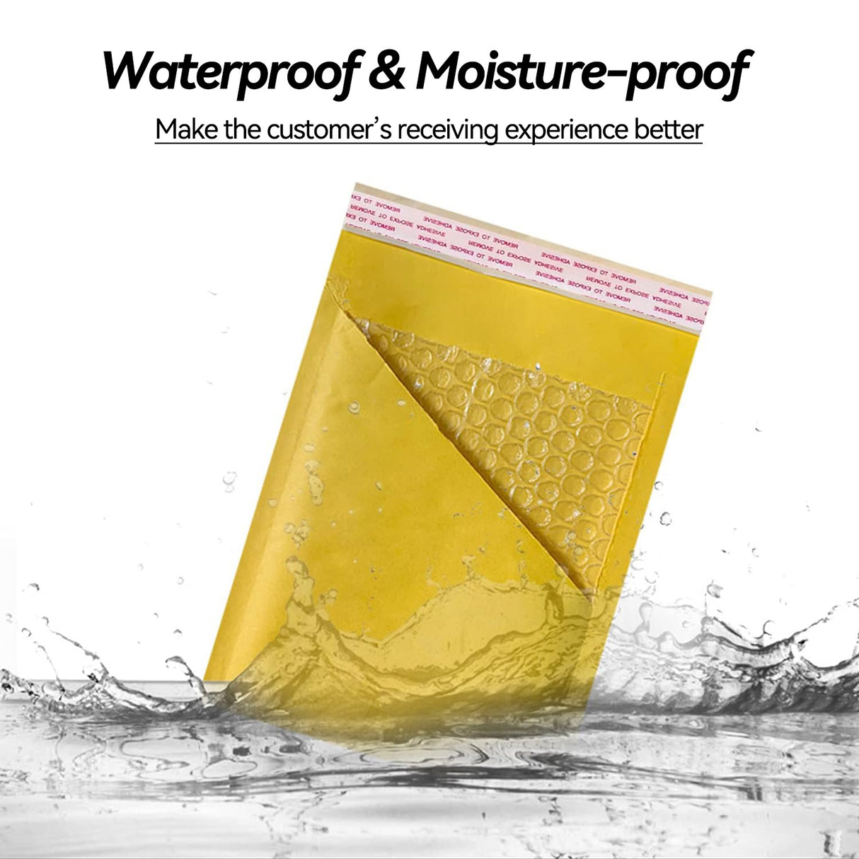 Bubble Mailer Bags Yellow 25PCS Shipping Packaging