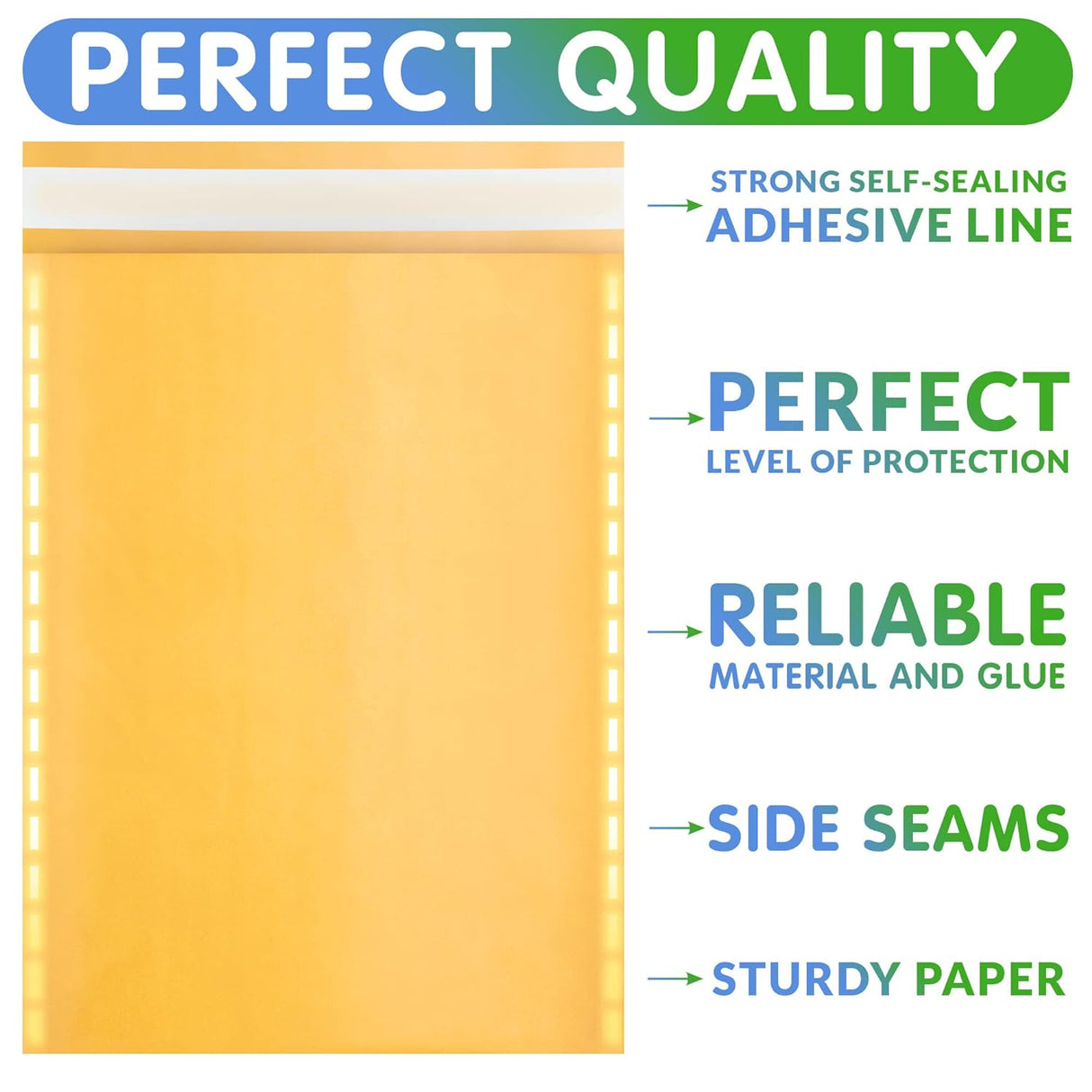 Bubble Mailer Bags Yellow 25PCS Shipping Packaging