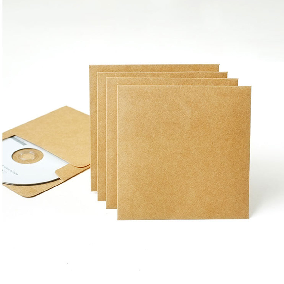 50PCS Kraft Paper CD Envelopes Brown Card Document Holders