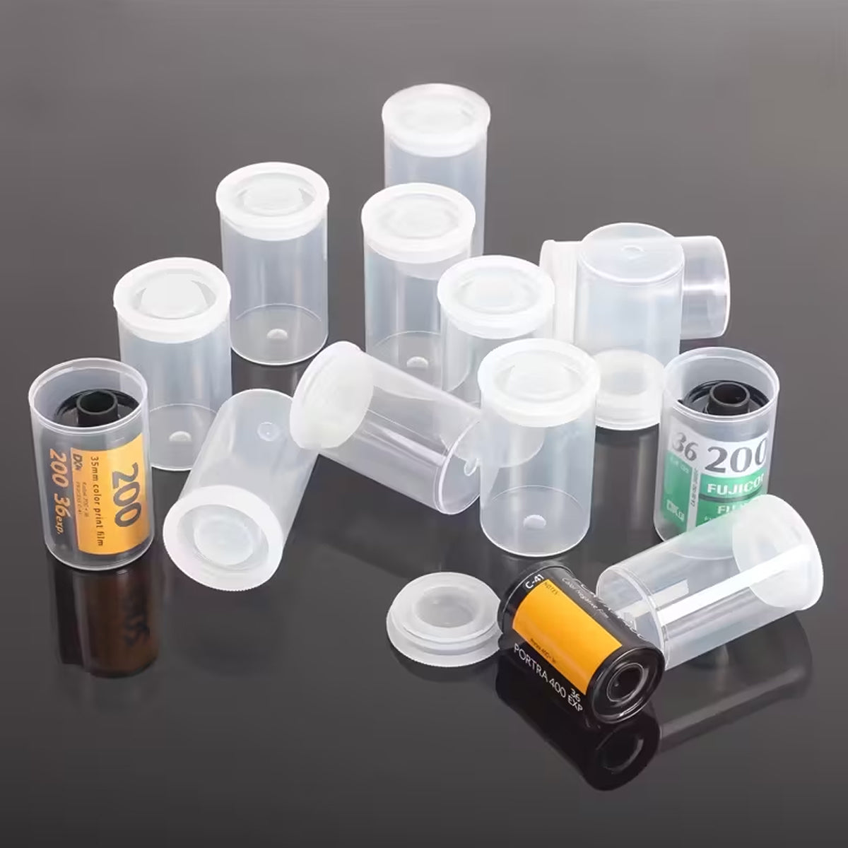 20PCS Mini Plastic Tube Seal Storage Boxes for Warehouse Small Parts