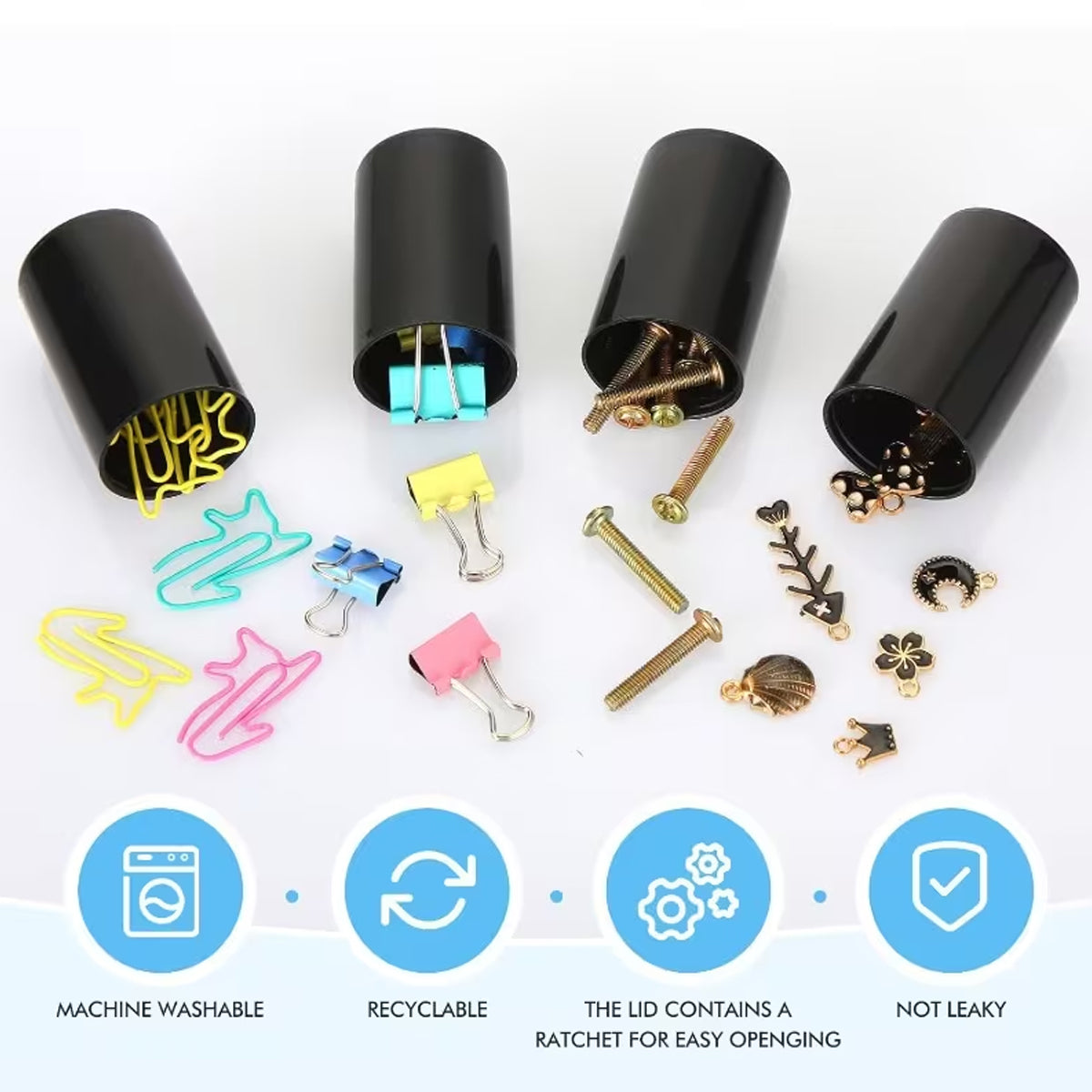 20PCS Mini Plastic Tube Seal Storage Boxes for Warehouse Small Parts