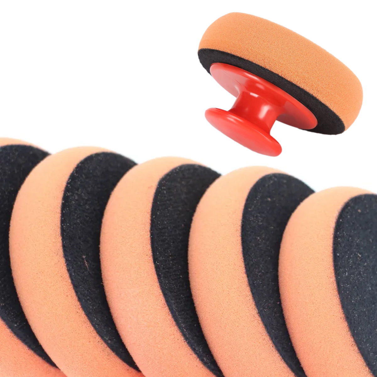 5pcs Car Polishing Sponge Pads with Handle for Auto Detailing