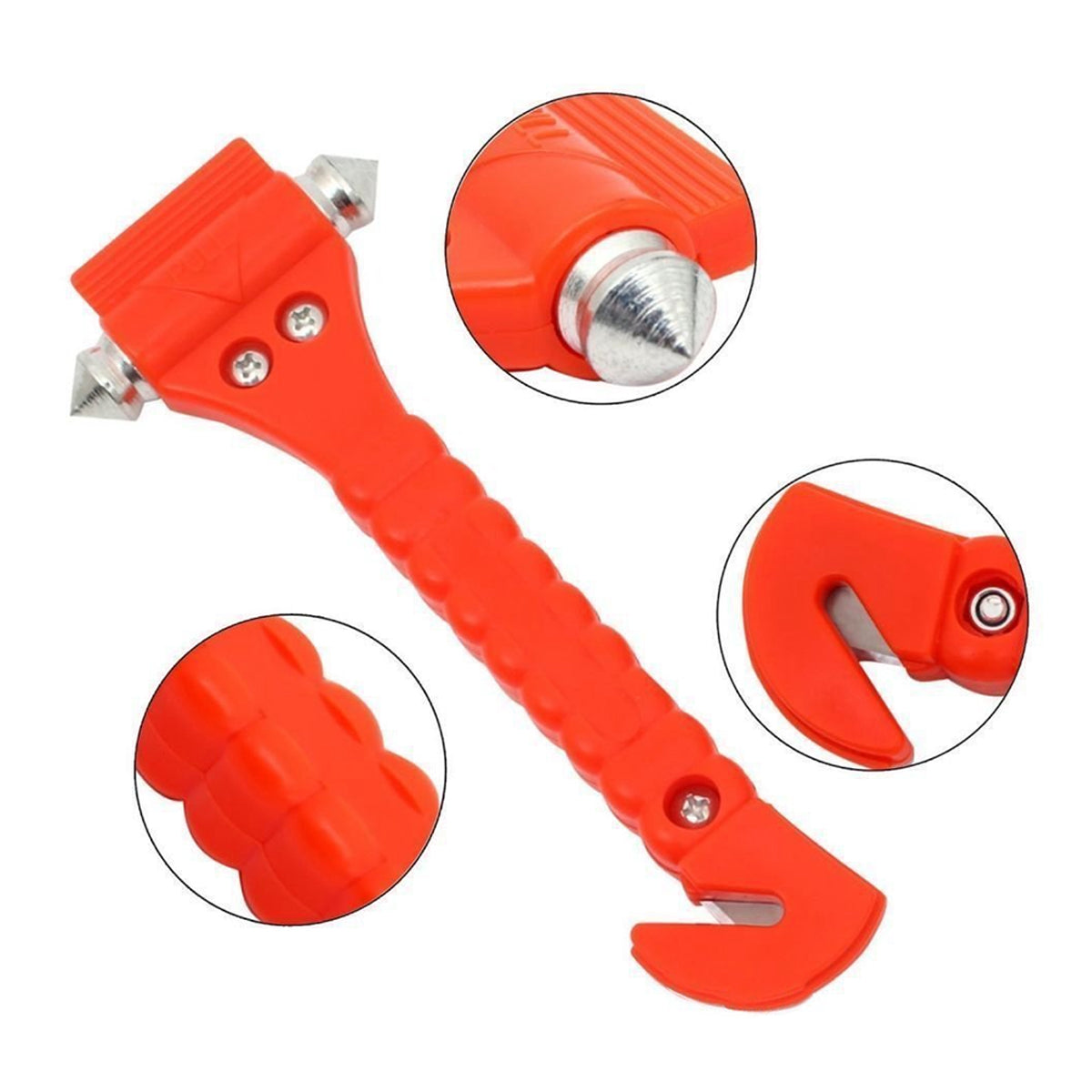 2-Pack Car Safety Hammer Window Breaker Seatbelt Cutter