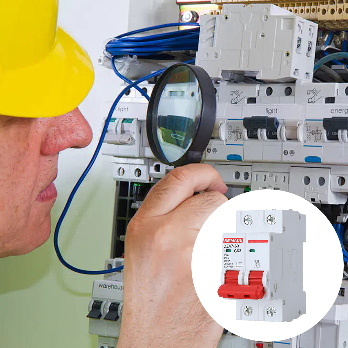 AC Circuit Breaker 2Pole Mini MCB 220-380V 10-63A