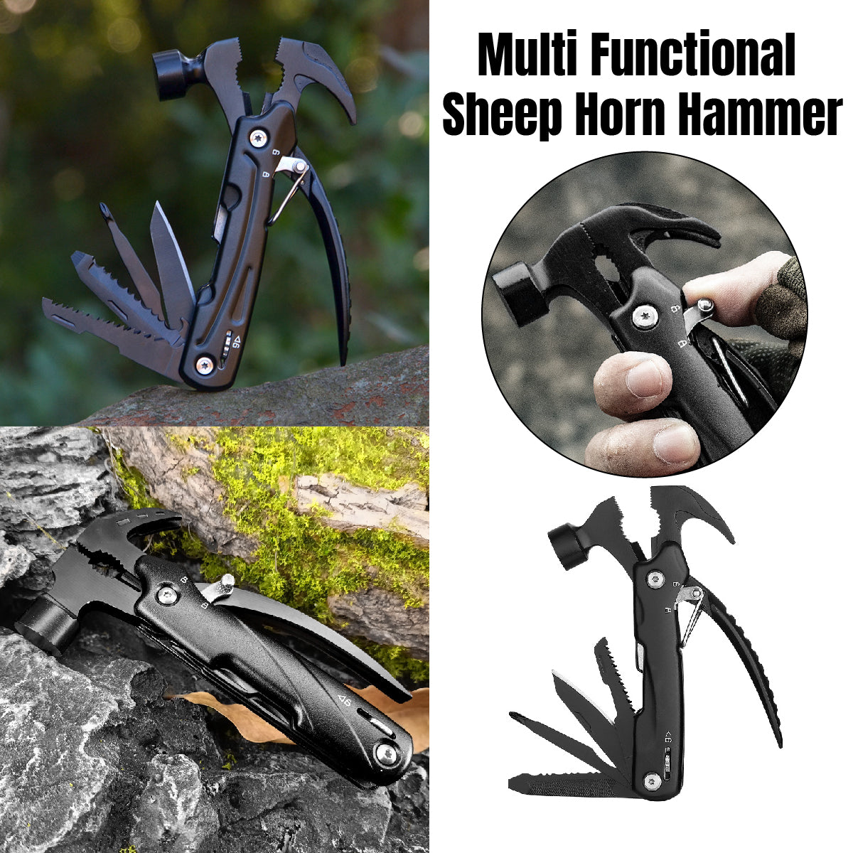 Multi-Purpose Crate Hammer with Pliers & Nail Lifter