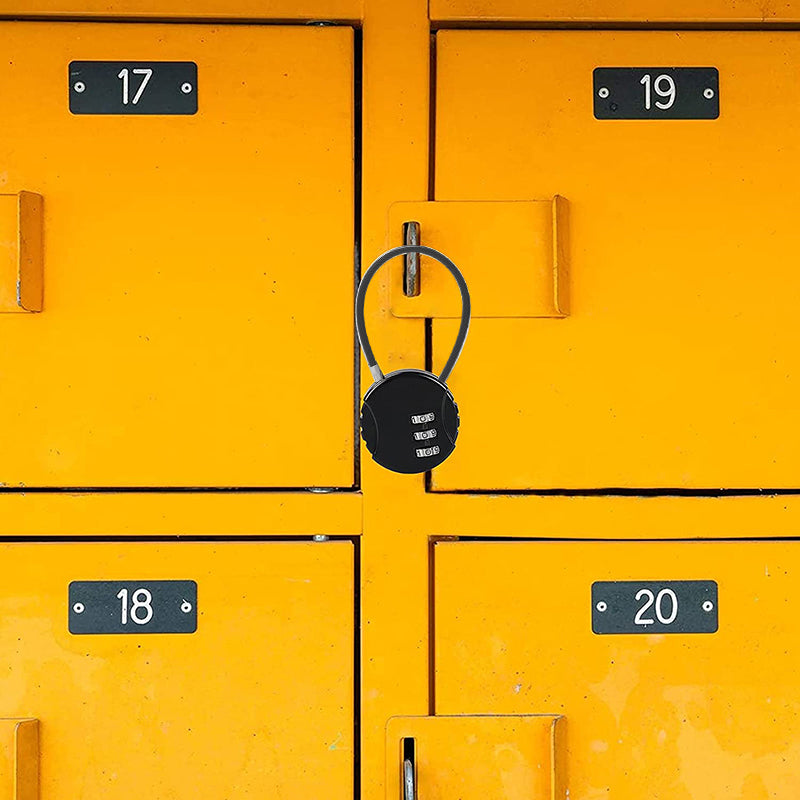 Combination Lock Padlock 3 Digit Security 1PC for Bike Shelves